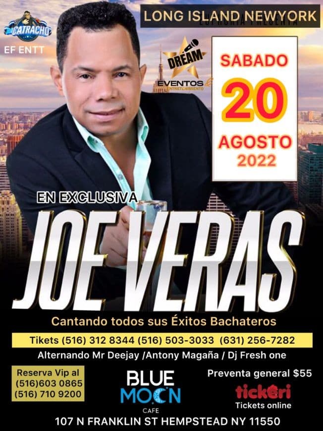 Event - JOE VERA EN CONCIERTO / LONG ISLAND NEWYORK /SÁBADO 20 AGOSTO 2022 - Hempstead, New York - August 20, 2022 | concert tickets