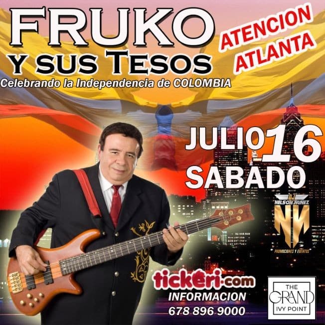 Event - FRUKO Y SUS TESOS EN ATLANTA - Suwanee, Georgia - July 16, 2022 | concert tickets
