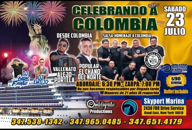 Event - CELEBRANDO A COLOMBIA VALLENATO ALEJO PORTELA | POPULAR EL CHANO DEL NORTE | ORQUESTA DE SALSA BLACK AND WHITE - New York, New York - July 23, 2022 | concert tickets