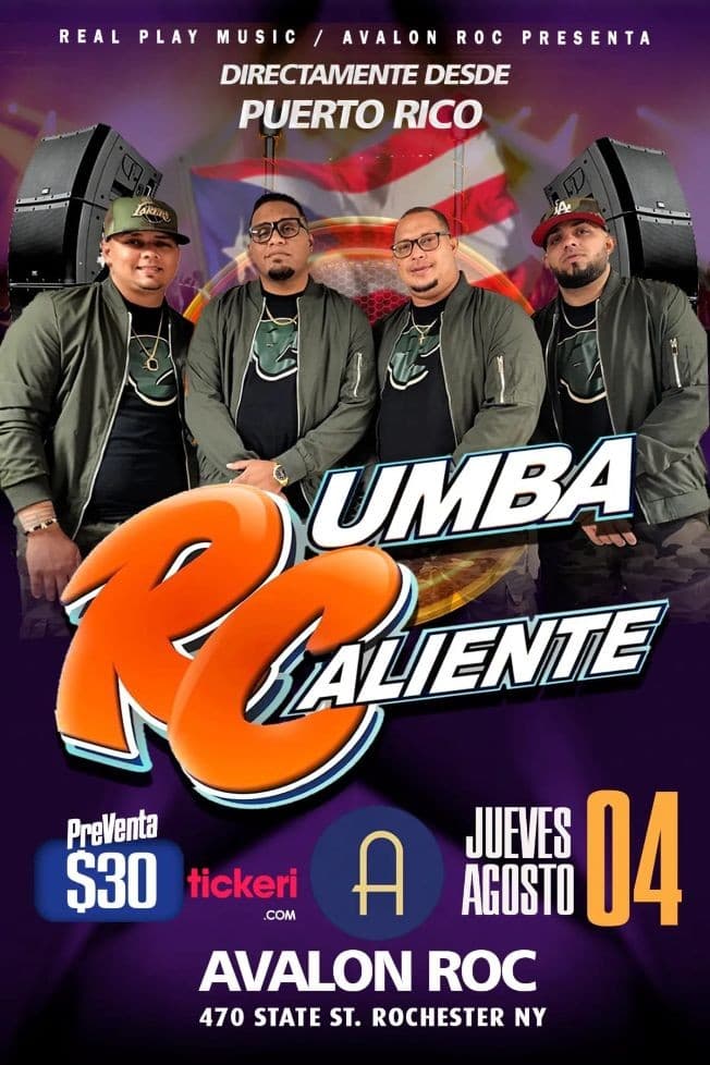 Event - Rumba Caliente Live @ Avalon Roc - Rochester, New York - August 4, 2022 | concert tickets