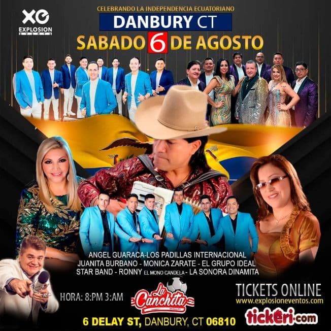 Event - DANBURY CT EL GUARACAZO 2022 VIVA ECUADOR EN SUS FIESTAS - Danbury, Connecticut - August 6, 2022 | concert tickets