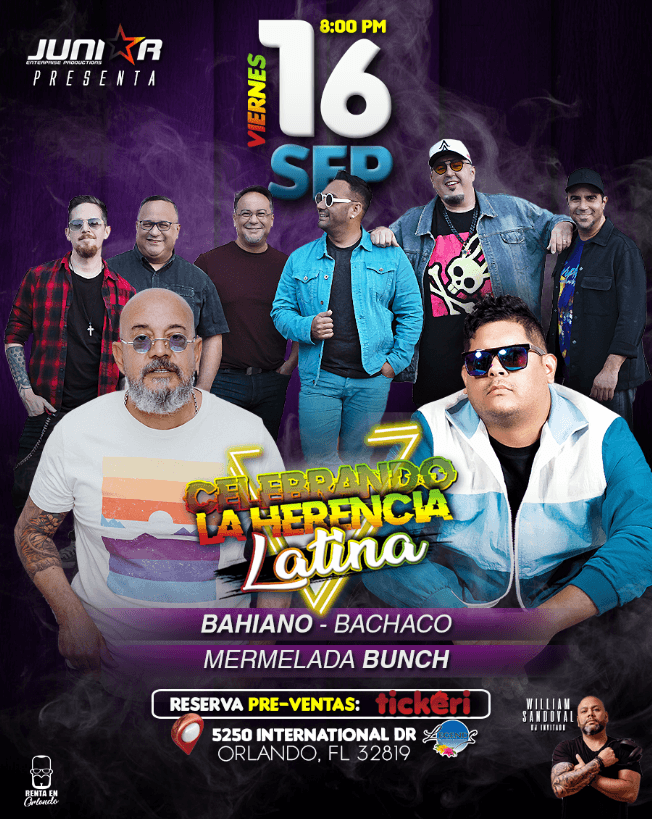 Event - Bahiano - Mermelada Bunch & Bachaco - CANCELLED - Orlando, Florida - September 16, 2022 | concert tickets