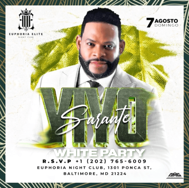 Event - Yiyo Sarante en Concierto en Euphoria Nightclub - Baltimore, Maryland - August 7, 2022 | concert tickets