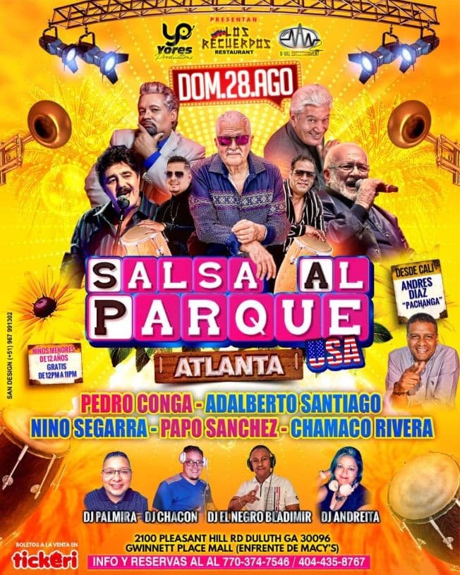 Event - SALSA AL PARQUE ATLANTA 2022 - Duluth, Georgia - August 28, 2022 | concert tickets