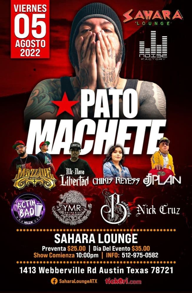 Event - Pato Machete - Austin, Texas - August 5, 2022 | concert tickets