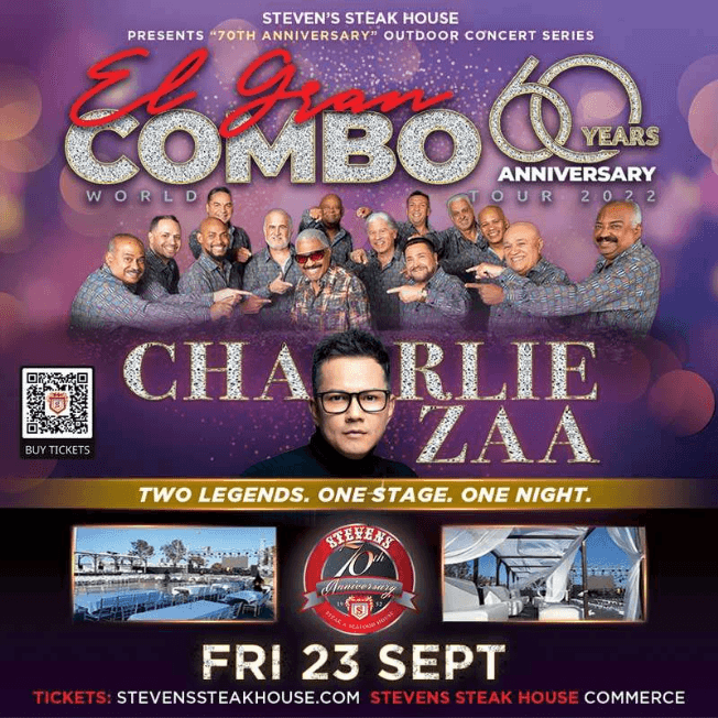 Event - EL GRAN COMBO Y CHARLIE ZAA EN CONCIERTO ! COMMERCE CALIFORNIA - Commerce, California - September 23, 2022 | concert tickets