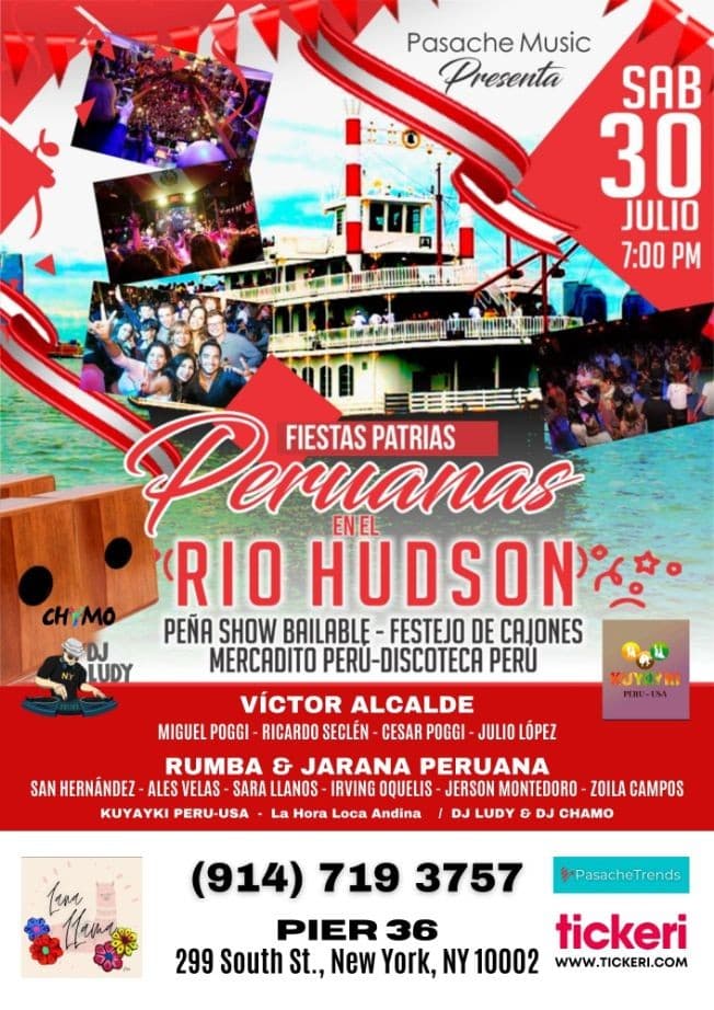 Event - FIESTAS PATRIAS PERUANAS en el RÍO HUDSON - NYC - New York, New York - July 30, 2022 | concert tickets