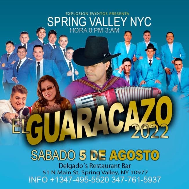 Event - SPRING VALLEY NYC LLEGA EL GUARACAZO PARA CELEBRAR LAS FIESTAS PATRIAS - Spring Valley, New York - August 5, 2022 | concert tickets
