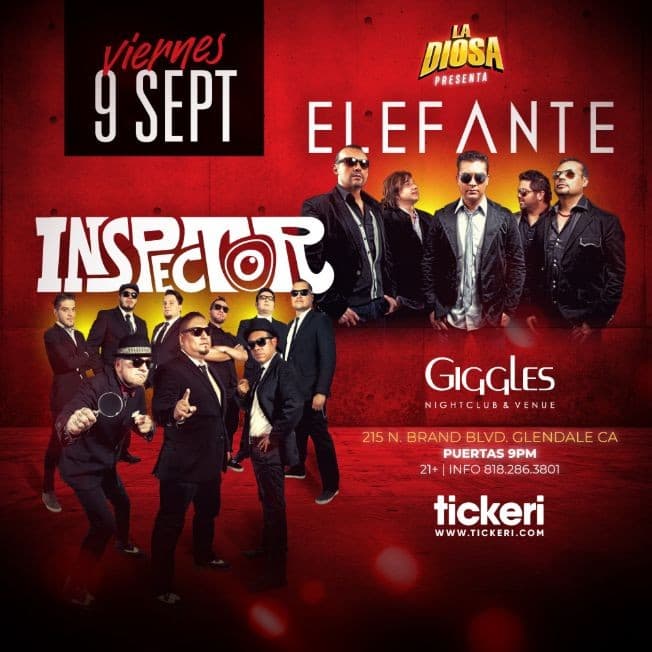 Event - INSPECTOR Y ELEFANTE EN LOS ANGELES - Glendale, California - 9 de septiembre de 2022 | concert tickets
