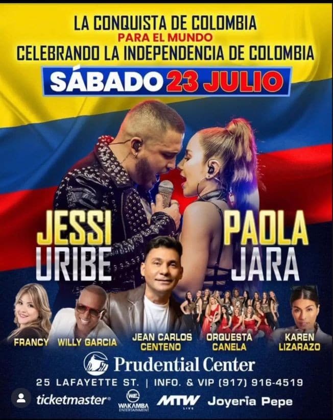 Event - CONQUISTA TOUR! JESSI URIBE, PAOLA JARA EN VIVO ! NEWARK NEW JERSEY - Newark, New Jersey - July 23, 2022 | concert tickets