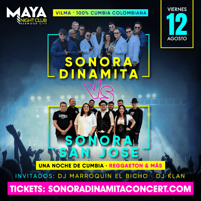 Event - Sonora Dinamita de Colombia & La Sonora San Jose en Concierto - Redwood City, California - August 12, 2022 | concert tickets