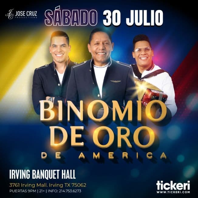 Event - BINOMIO DE ORO EN DALLAS - Irving, Texas - July 30, 2022 | concert tickets