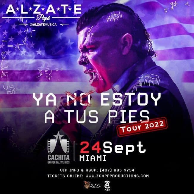 Event - ALZATE EN CONCIERTO ! MIAMI FLORIDA - Miami, Florida - September 24, 2022 | concert tickets