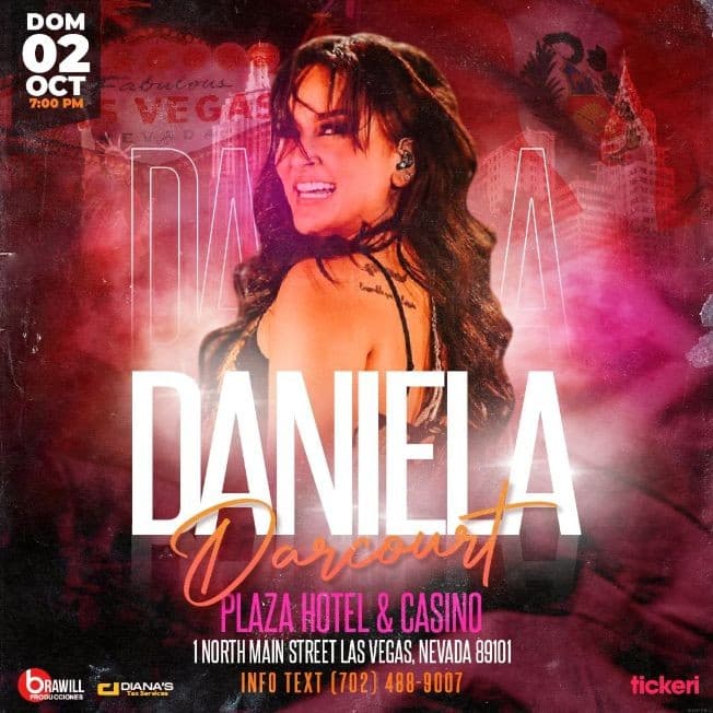 Event - DANIELA DARCOURT EN CONCIERTO ! LAS VEGAS NEVADA - Las Vegas, Nevada - October 2, 2022 | concert tickets