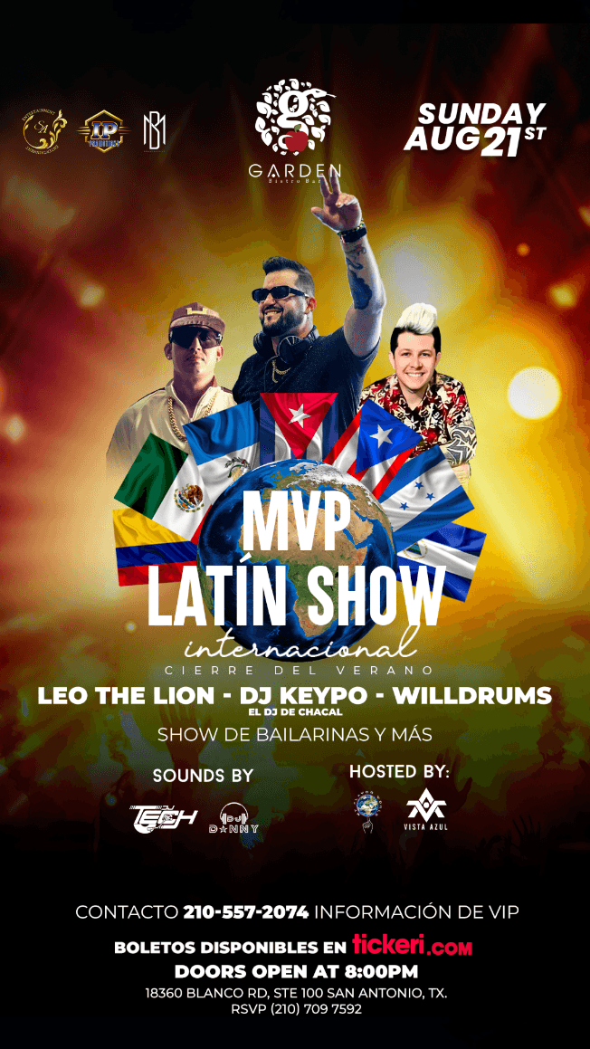 Event - MVP LATIN SHOW SAN ANTONIO TEXAS - San Antonio, Texas - August 21, 2022 | concert tickets