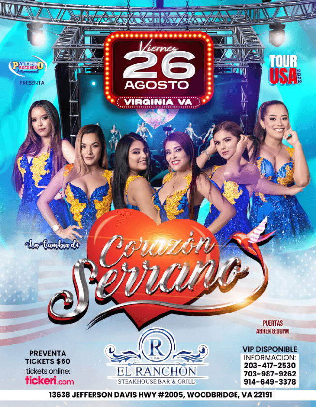 Event - Corazon Serrano en Virginia - Woodbridge, Virginia - August 26, 2022 | concert tickets