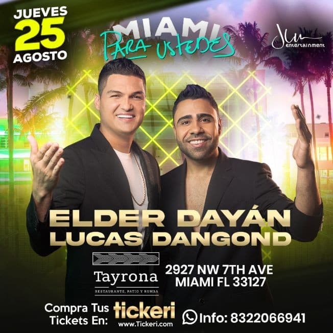 Event - ELDER DAYAN DIAZ  & LUCAS DANGOND EN CONCIERTO MIAMI FLORIDA - Miami, Florida - August 25, 2022 | concert tickets