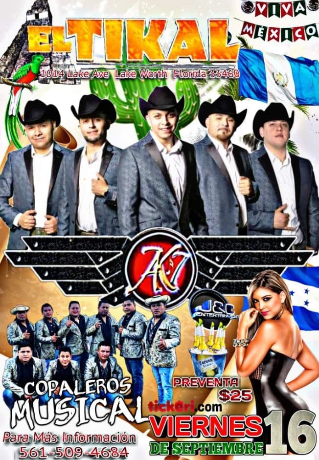 Event - Ak-7 En Vivo En 'El Tikal' - Lake Worth, Florida - September 16, 2022 | concert tickets