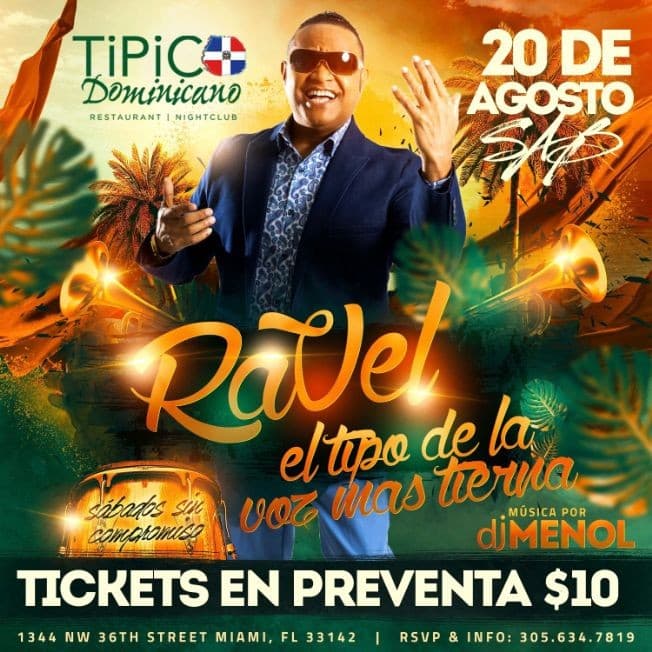 Event - Ravel El Tipo De La Voz Mas Tierna - Miami, Florida - August 20, 2022 | concert tickets