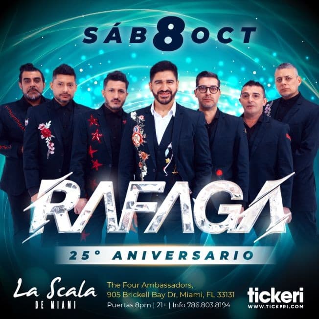 Event - RAFAGA EN MIAMI - Miami, Florida - October 8, 2022 | concert tickets