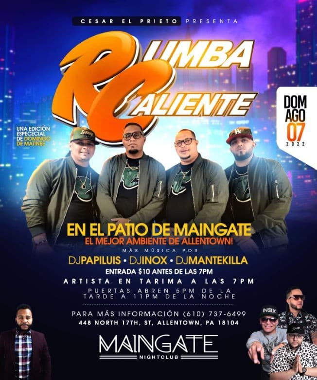 Event - RUMBA CALIENTE - Allentown, Pennsylvania - August 7, 2022 | concert tickets