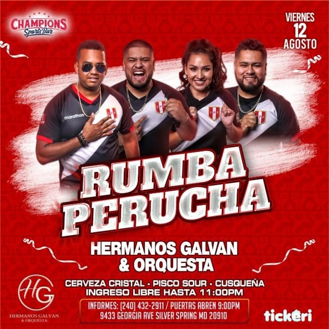 Event - RUMBA PERUCHA CON LOS HERMANOS GALVAN - Silver Spring, Maryland - August 12, 2022 | concert tickets