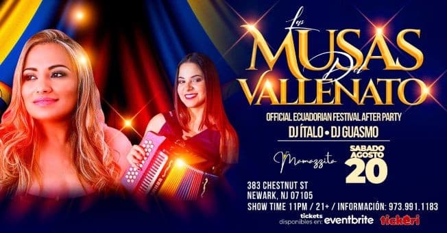Event - LAS MUSAS DEL VALLENATO EN NEW JERSEY - Newark, New Jersey - August 20, 2022 | concert tickets