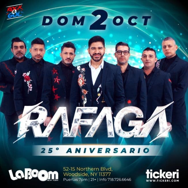 Event - RAFAGA EN NEW YORK - Woodside, New York - October 2, 2022 | concert tickets