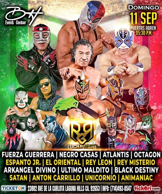 Event - LUCHA LIBRE EN VIVO ! LAGUNA HILLS CALIFORNIA - Laguna Hills, California - September 11, 2022 | concert tickets