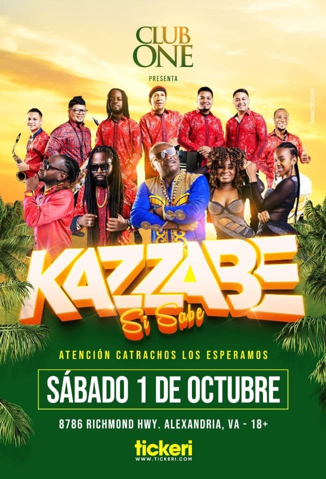 Event - KAZZABE SI SABE EN CONCIERTO ! ALEXANDRIA VIRGINIA - Alexandria, Virginia - October 1, 2022 | concert tickets