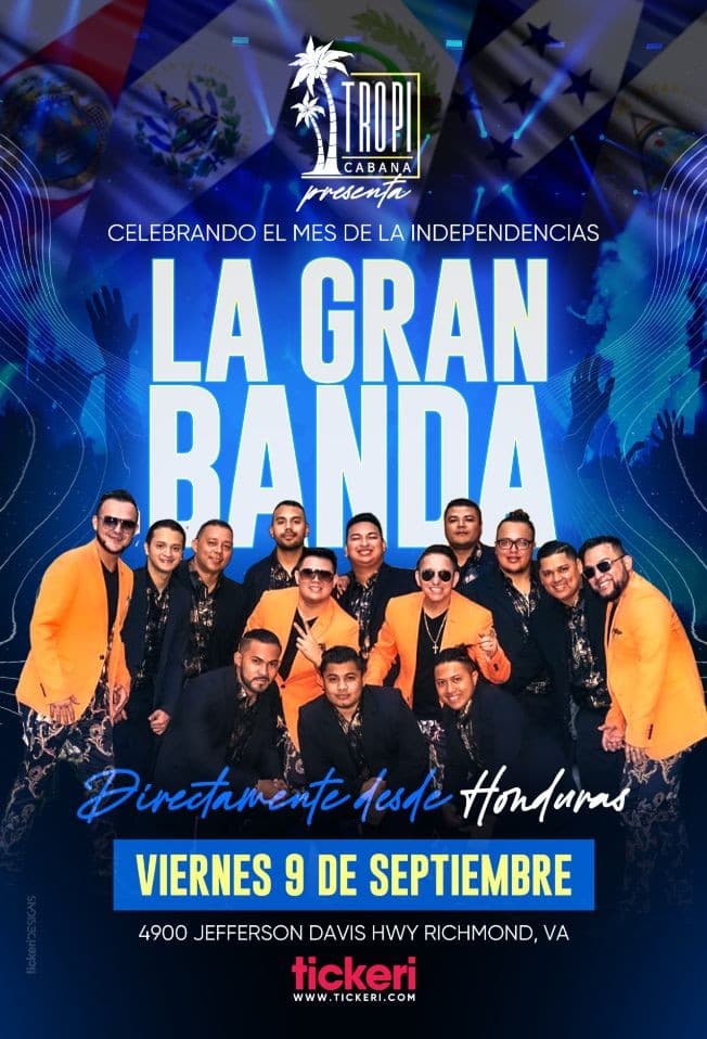 Event - LA GRAN BANDA EN CONCIERTO ! RICHMOND VIRGINIA - Richmond, Virginia - September 9, 2022 | concert tickets