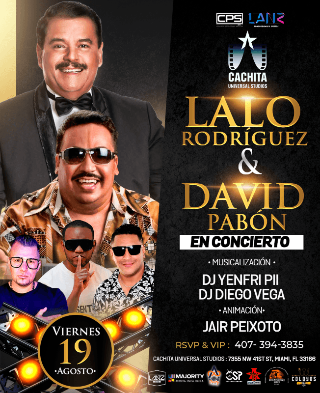 Event - Lalo Rodriguez & David Pabon En Miami - Miami, Florida - August 19, 2022 | concert tickets