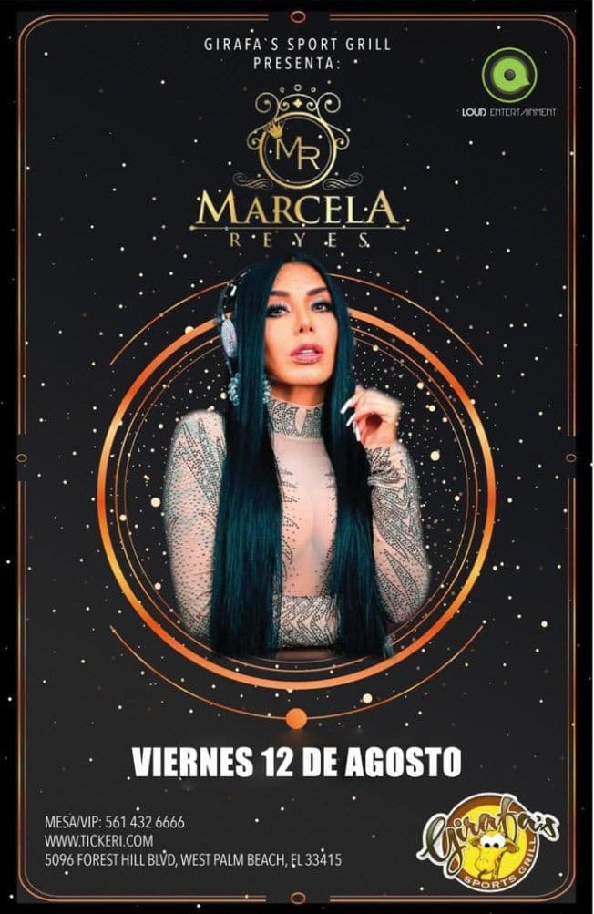 Event - MARCELA REYES  en West Palm Beach - West Palm Beach, Florida - August 12, 2022 | concert tickets