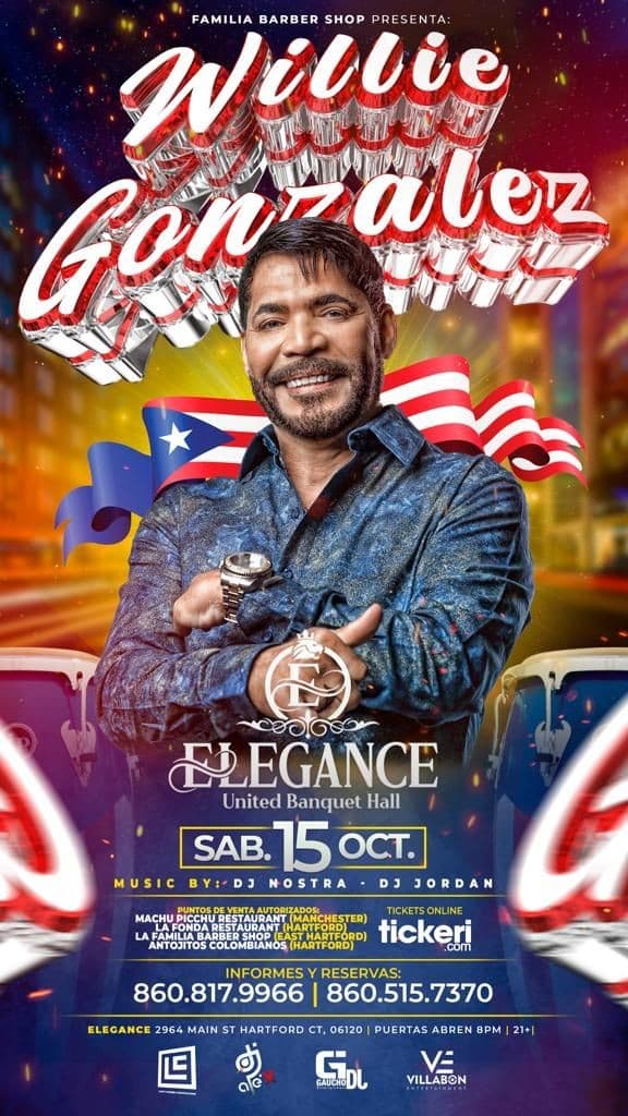 Event - WILLIE GONZALES EN CONCIERTO!!! HARTFORD CT - Hartford, Connecticut - October 15, 2022 | concert tickets