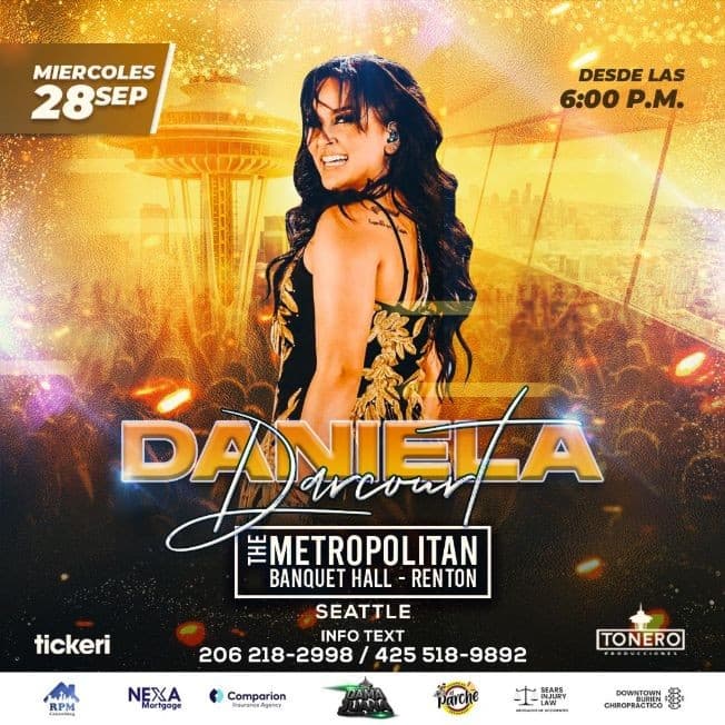 Event - DANIELA  DARCOURT EN CONCIERTO! RENTON SEATTLE WASHINGTON - Renton, Washington - September 28, 2022 | concert tickets