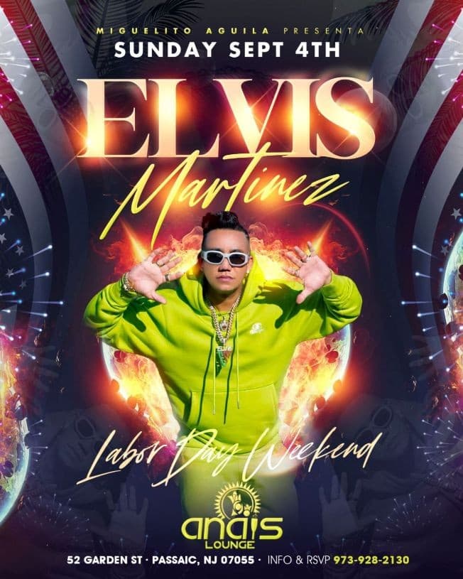 Event - ELVIS MARTINEZ EN CONCIERTO ! PASSAIC NEW JERSEY - Passaic, New Jersey - September 4, 2022 | concert tickets