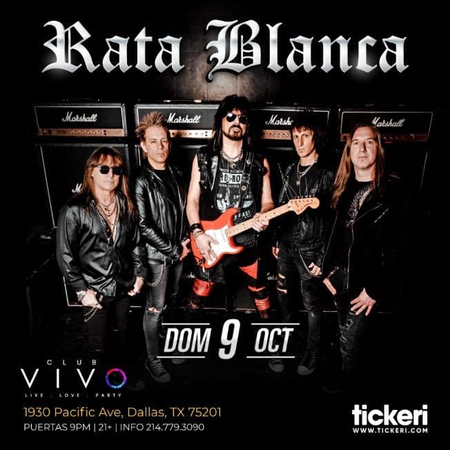 Event - RATA BLANCA EN DALLAS - Dallas, Texas - October 9, 2022 | concert tickets