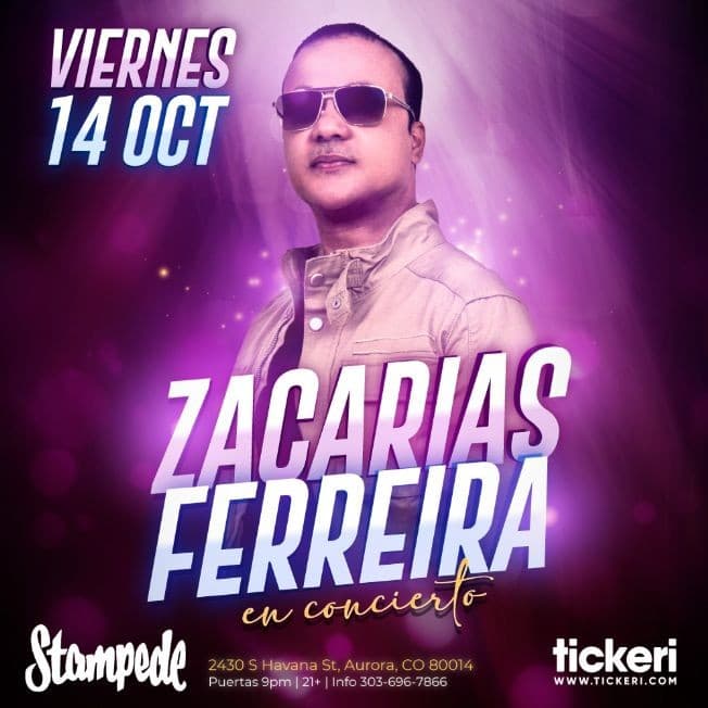 Event - ZACARIAS FERREIRA EN DENVER - Aurora, Colorado - October 14, 2022 | concert tickets