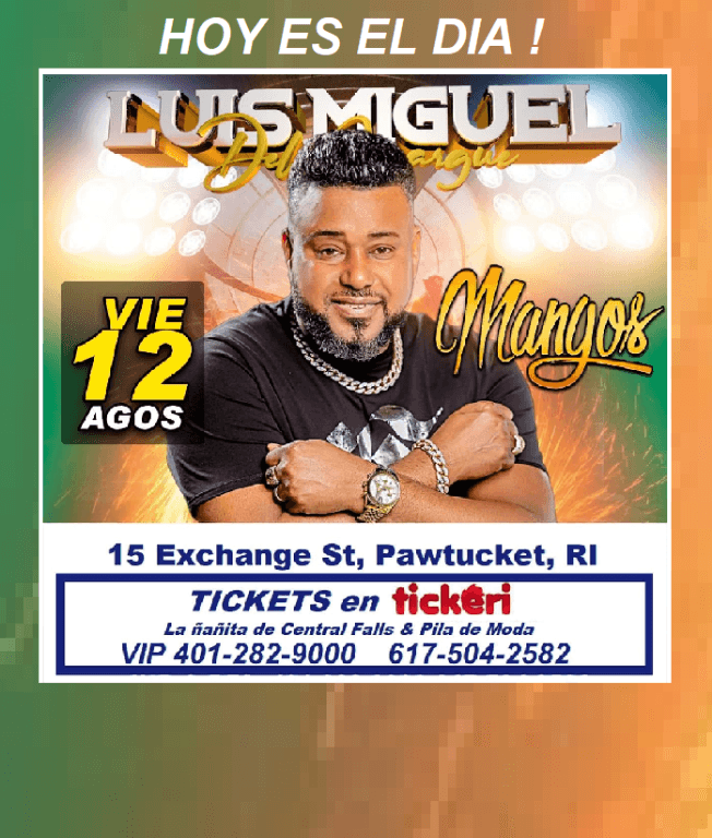 Event - Luis Miguel del Amargue Agosto 12 en MANGOS Pawtucket - Pawtucket, Rhode Island - August 12, 2022 | concert tickets