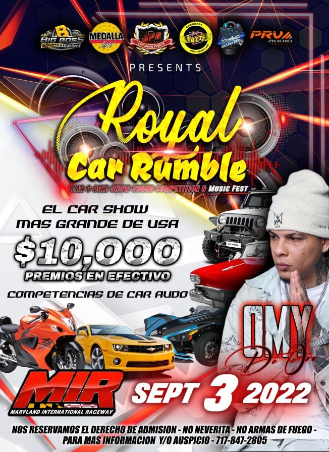 Event - JPA ROYAL CAR RUMBLE - Mechanicsville, Maryland - September 3, 2022 | concert tickets