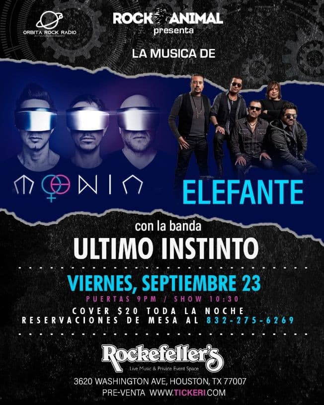 Event - Moenia - Elefante Tributo - Houston, Texas - September 23, 2022 | concert tickets