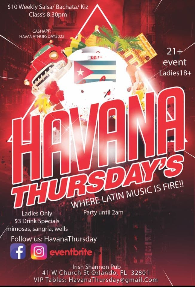 Event - Havana Thursday (Latin Dance Party) - Orlando, Florida - August 18, 2022 | concert tickets
