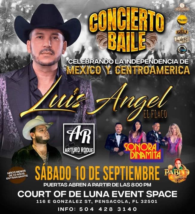 Event - LUIS ANGEL EL FLACO Y LA SONORA DINAMITA EN PENSACOLA - Pensacola, Florida - September 10, 2022 | concert tickets