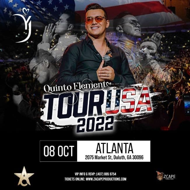 Event - QUINTO ELEMENTO TOUR USA 2022 YEISON JIMENEZ EN DULUTH GEORGIA - Duluth, Georgia - 8 de octubre de 2022 | concert tickets
