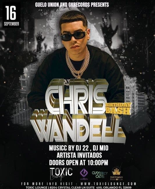 Event - Chris Wandell Birthday Bash - Orlando, Florida - September 16, 2022 | concert tickets