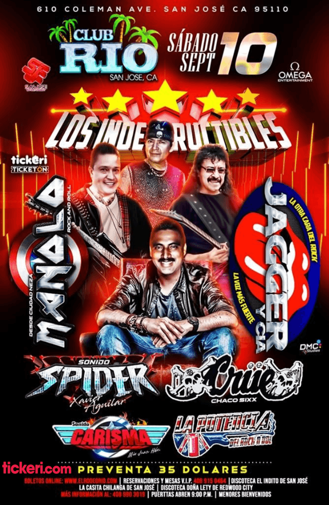 Event - LOS INDESTRUCTIBLES DEL ROCK TOUR 2022 EN SAN JOSE CALIFORNIA - San Jose, California - September 10, 2022 | concert tickets