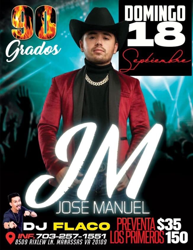 Event - JOSE MANUEL EN CONCIERTO ! MANASSAS VIRGINIA - Manassas, Virginia - September 18, 2022 | concert tickets