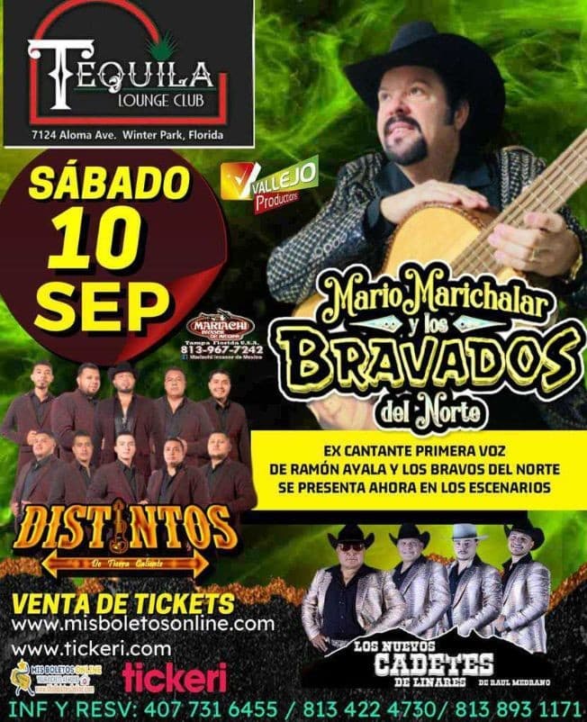 Event - MARIO MARICHALAR Y LOS BRAVADOS DEL NORTE , DISTINTOS DE TIERRA CALIENTE EN VIVO ! WINTER PARK FLORIDA - Winter Park, Florida - September 10, 2022 | concert tickets