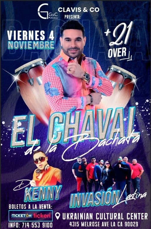Event - El Chaval de la Bachata ***CANCELLED - Los Angeles, California - November 4, 2022 | concert tickets