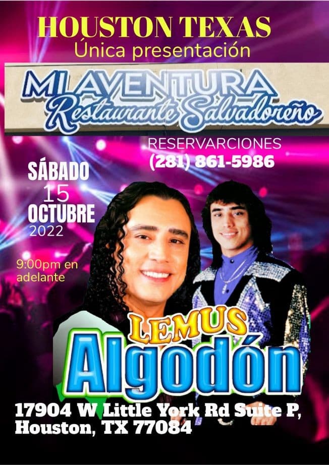 Event - LEMUS ALGODON EN HOUSTON TX - Houston, Texas - October 15, 2022 | concert tickets